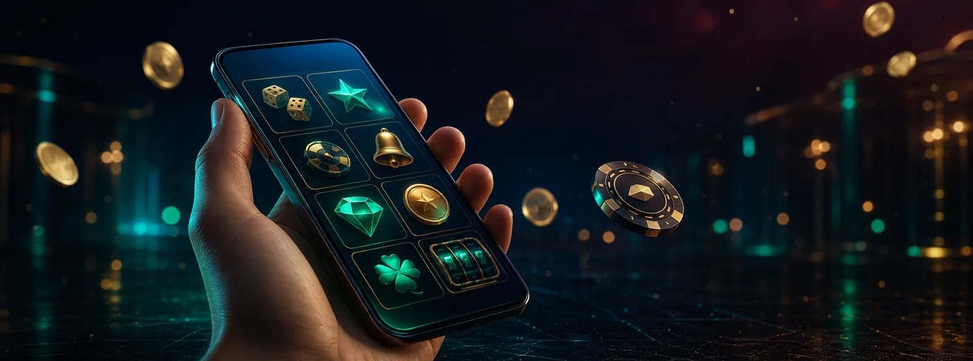 Smartphone mit der Lobby des Betonred Casinos in der Hand eines Spielers